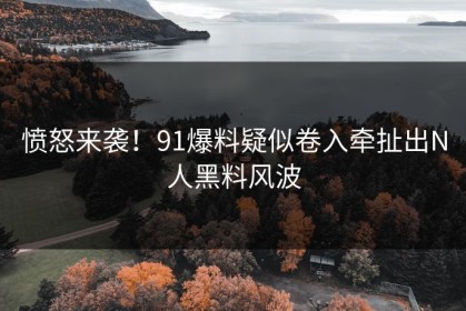愤怒来袭！91爆料疑似卷入牵扯出N人黑料风波