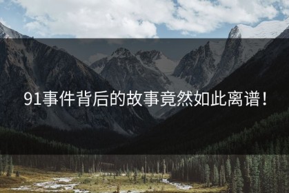 91事件背后的故事竟然如此离谱！