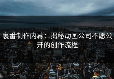裏番制作内幕：揭秘动画公司不愿公开的创作流程