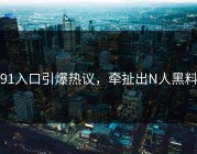 91入口引爆热议，牵扯出N人黑料