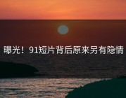 曝光！91短片背后原来另有隐情
