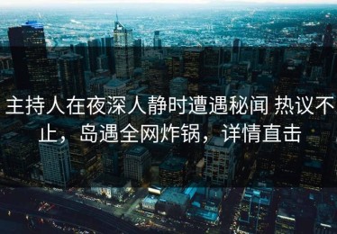 主持人在夜深人静时遭遇秘闻 热议不止，岛遇全网炸锅，详情直击