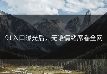 91入口曝光后，无语情绪席卷全网