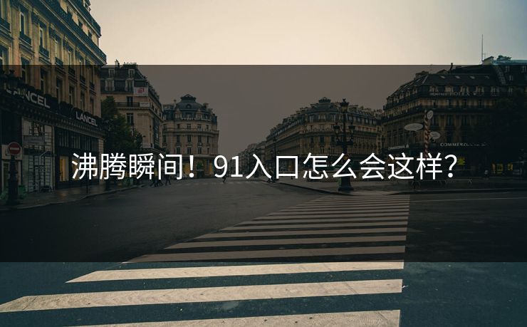 沸腾瞬间！91入口怎么会这样？