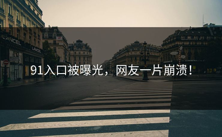 91入口被曝光，网友一片崩溃！
