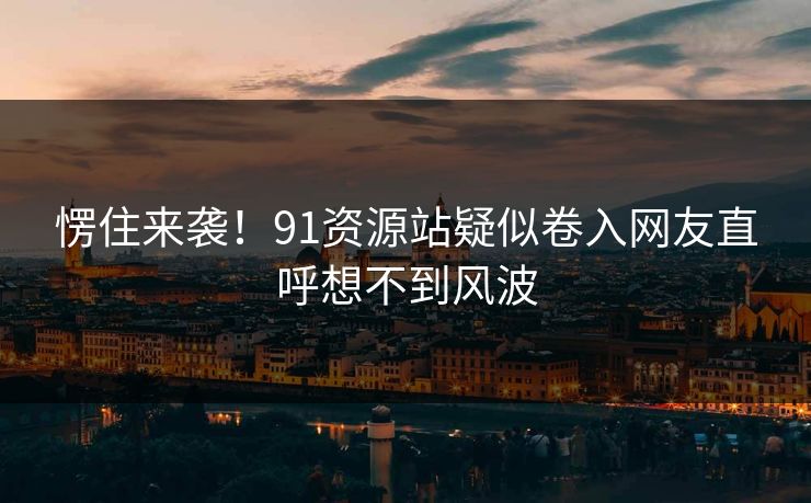 愣住来袭！91资源站疑似卷入网友直呼想不到风波