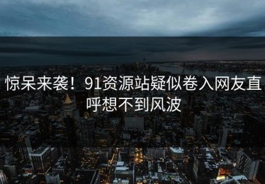 惊呆来袭！91资源站疑似卷入网友直呼想不到风波