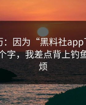 真实经历：因为“黑料社app下载官网”这四个字，我差点背上钓鱼诈骗麻烦