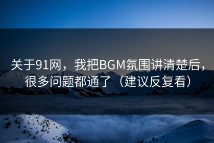关于91网，我把BGM氛围讲清楚后，很多问题都通了（建议反复看）